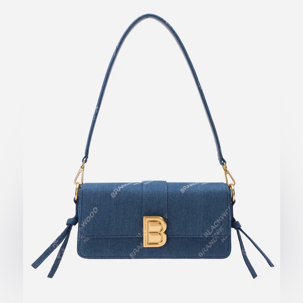 NWT Brandon Blackwood Nia Bag- BB logo denim